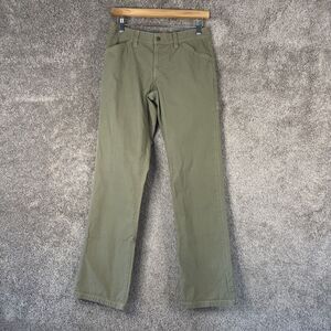 Tommy Hilfiger Jeans Womens Size 2 Green Regular Pockets Cotton Straight Leg